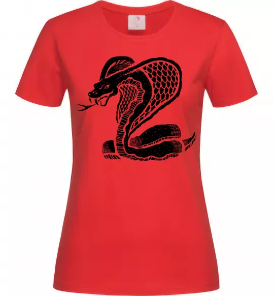 Женская футболка Кобра повзе Красный фото