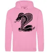 Женская толстовка (худи) Кобра повзе Розовый Женская толстовка (худи) Кобра повзе Розовый фото