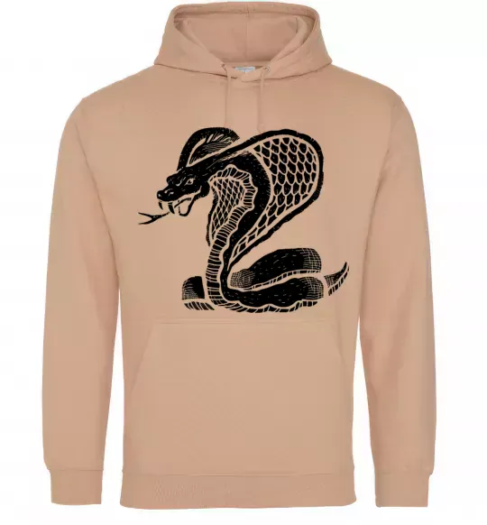 Жіноча толстовка (худі) Кобра повзе Пісочний фото