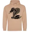 Жіноча толстовка (худі) Кобра повзе Пісочний Жіноча толстовка (худі) Кобра повзе Пісочний фото