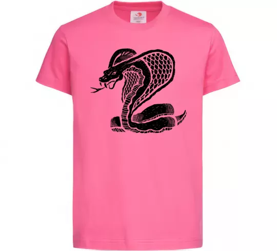 Детская футболка Кобра повзе Ярко-розовый фото