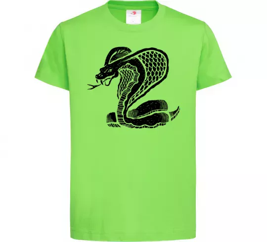 Детская футболка Кобра повзе Лаймовый фото
