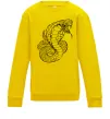Детский Свитшот Кобра контур тонкий Солнечно желтый фото