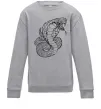 Детский Свитшот Кобра контур тонкий Серый меланж фото