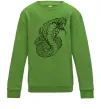 Детский Свитшот Кобра контур тонкий Лаймовый фото