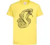 Детская футболка Кобра контур тонкий Лимонный фото