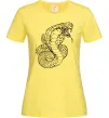 Женская футболка Кобра контур тонкий Лимонный фото