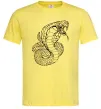 Мужская футболка Кобра контур тонкий Лимонный фото