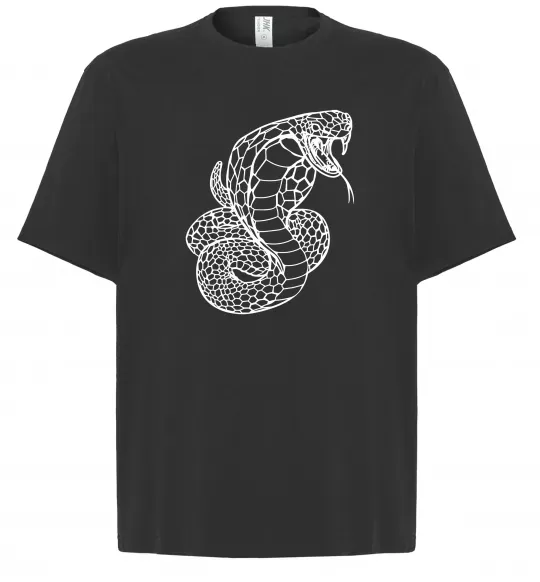 Футболка Оверсайз Кобра контур тонкий Чорний фото