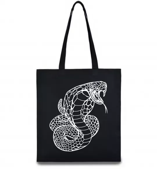 Еко-сумка Кобра контур тонкий Чорний фото