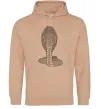 Женская толстовка (худи) Кобра візерунок Песочный фото