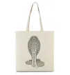 Эко-сумка Кобра візерунок Бежевый фото