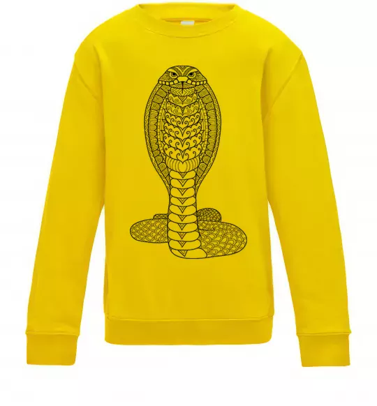 Детский Свитшот Кобра візерунок Солнечно желтый фото