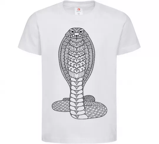 Детская футболка Кобра візерунок Белый фото