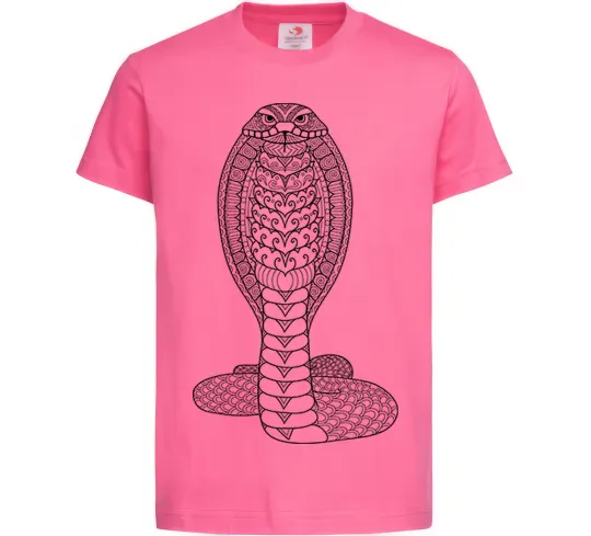 Детская футболка Кобра візерунок Ярко-розовый фото