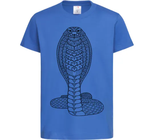 Детская футболка Кобра візерунок Ярко-синий фото