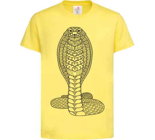 Детская футболка Кобра візерунок Лимонный фото