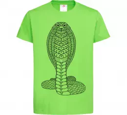 Детская футболка Кобра контур тонкий Лимонный фото