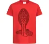 Детская футболка Кобра візерунок Красный фото