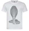 Чоловіча футболка Кобра візерунок Білий фото
