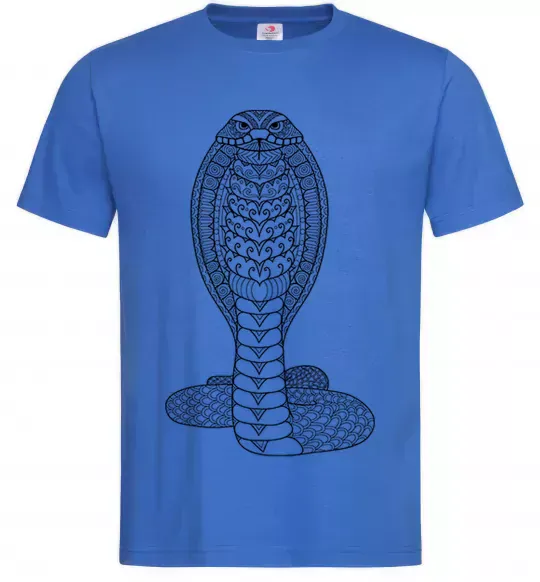 Чоловіча футболка Кобра візерунок Яскраво-синій фото