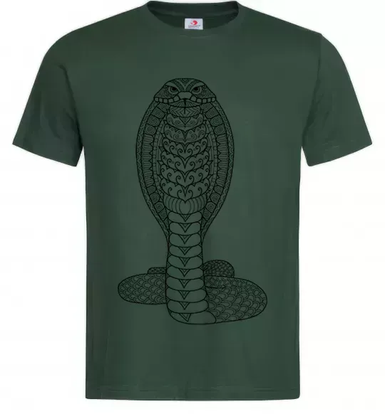 Чоловіча футболка Кобра візерунок Темно-зелений фото