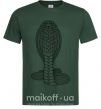 Мужская футболка Кобра узор Темно-зеленый фото