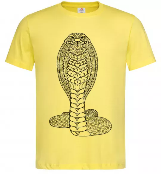 Чоловіча футболка Кобра візерунок Лимонний фото