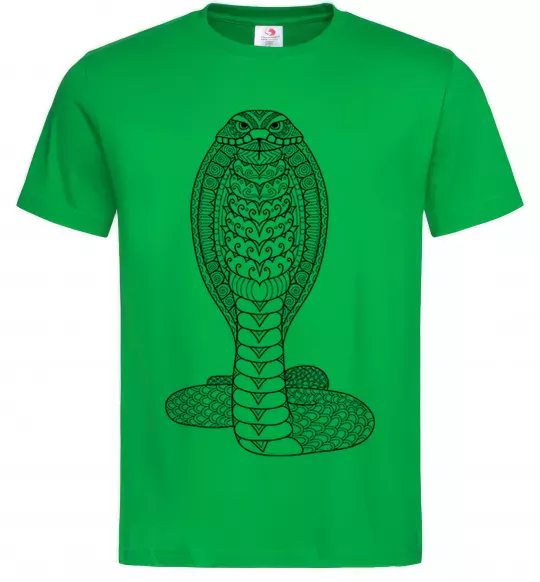 Чоловіча футболка Кобра візерунок Зелений фото