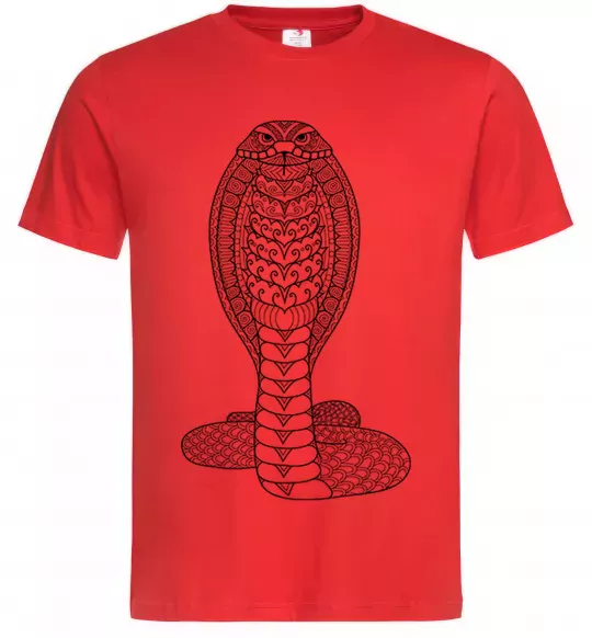 Чоловіча футболка Кобра візерунок Червоний фото