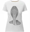 Жіноча преміум футболка Кобра візерунок Білий фото