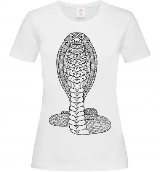 Женская футболка Кобра візерунок Белый фото