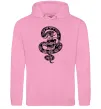 Жіноча толстовка (худі) Змія з візерунком і череп Рожевий фото