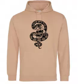 Женская толстовка (худи) Кобра контур тонкий Серый меланж фото