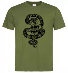 Мужская футболка Кобра контур тонкий Серый фото