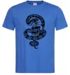 Чоловіча футболка Змія з візерунком і череп Яскраво-синій Чоловіча футболка Змія з візерунком і череп Яскраво-синій фото