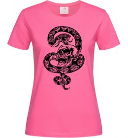 Женская футболка Змія з візерунком і череп Женская футболка Змія з візерунком і череп