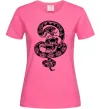 Женская футболка Змія з візерунком і череп Ярко-розовый Женская футболка Змія з візерунком і череп Ярко-розовый фото