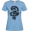 Женская футболка Змія з візерунком і череп Голубой Женская футболка Змія з візерунком і череп Голубой фото