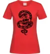 Женская футболка Змія з візерунком і череп Красный Женская футболка Змія з візерунком і череп Красный фото