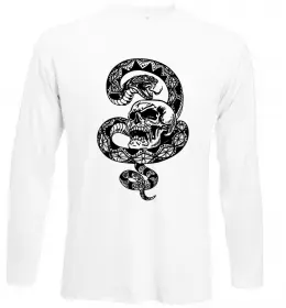Лонгслив Кобра контур тонкий Белый фото