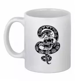 Чашка керамическая Неоновий змій Белый фото