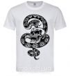 Чоловіча футболка Змея с узором и череп Білий фото