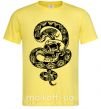 Чоловіча футболка Змея с узором и череп Лимонний фото