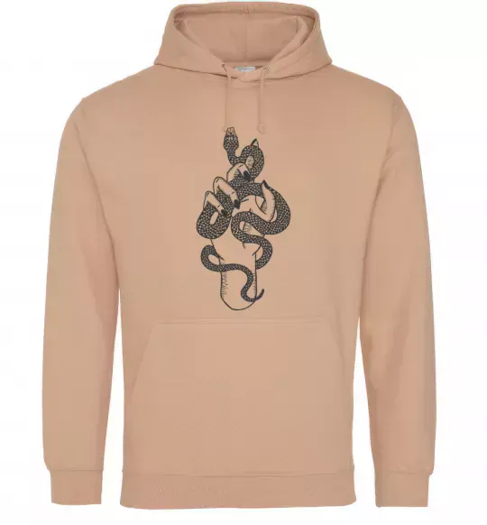 Женская толстовка (худи) Жіноча рука зі змією Песочный фото