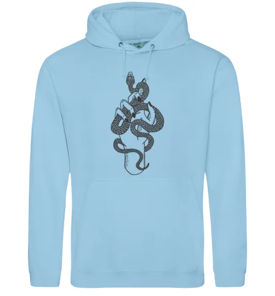 Жіноча толстовка (худі) Жіноча рука зі змією Блакитний фото