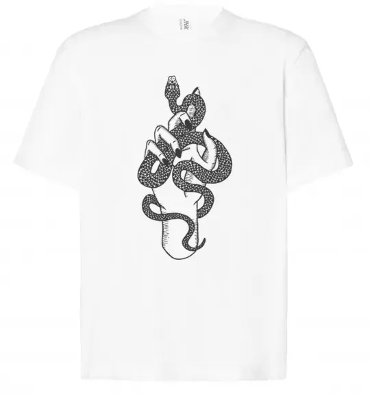 Футболка Оверсайз Жіноча рука зі змією Белый фото