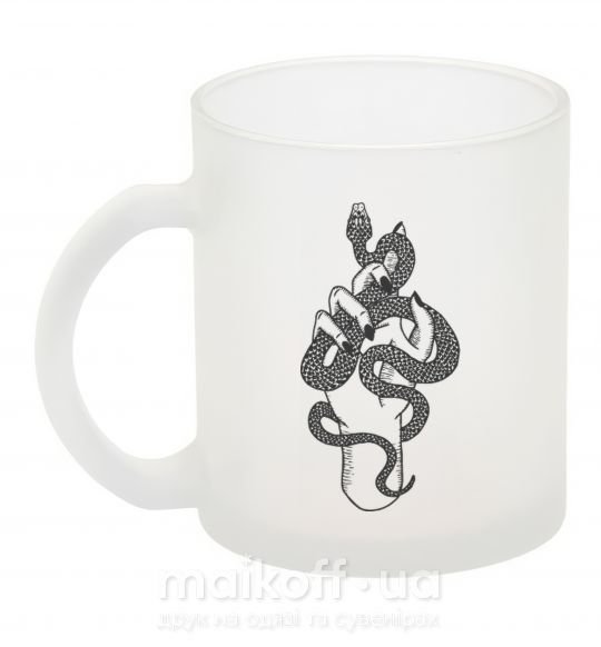 Чашка стеклянная Женская рука со змеей Фроузен фото