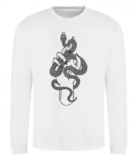 Свитшот Жіноча рука зі змією Белый фото