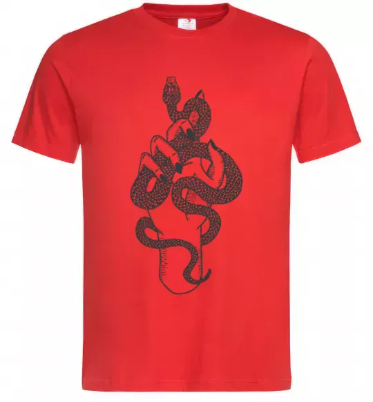 Чоловіча футболка Жіноча рука зі змією Червоний фото